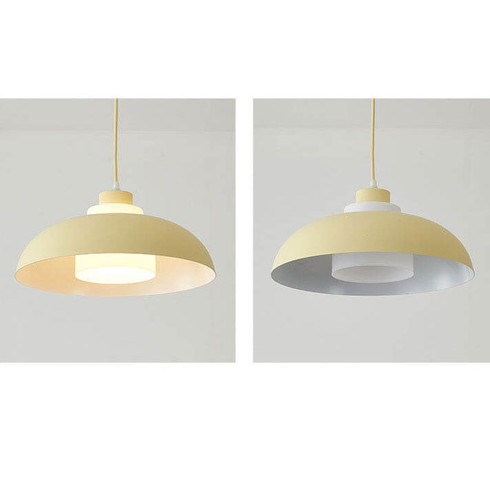 Modern Solid Color Macaron Acrylic Style Aluminum 1-Light Pendant Lamp-Orizon Depot