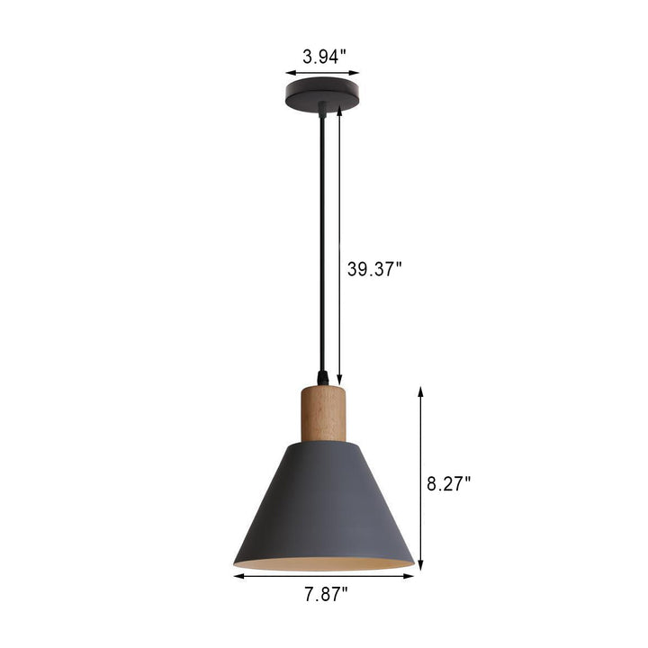 Nordic Vintage Iron Cone Pendant Light-Orizon Depot