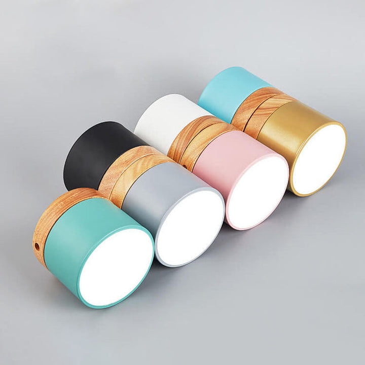 Scandinavian Minimalist Solid Color Log LED Flush Mount Ceiling Lamp-Orizon Depot