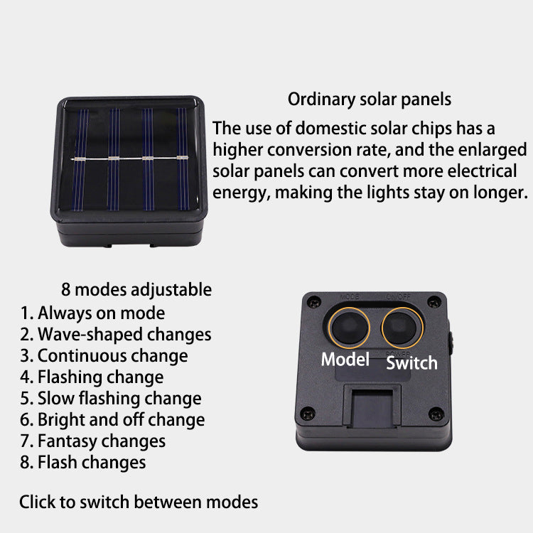 Modern Fabric Lantern Ball LED String Lights – Solar Powered Waterproof Outdoor Decor-Orizon Depot