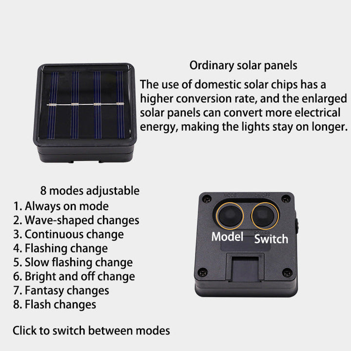 Modern Fabric Lantern Ball LED String Lights – Solar Powered Waterproof Outdoor Decor-Orizon Depot