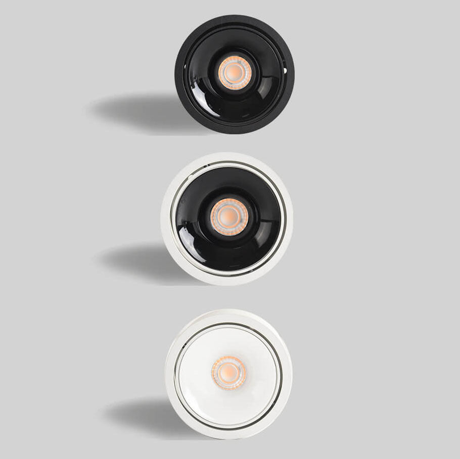 Modern Minimalist Adjustable Round LED Flush Mount Spotlight Ceiling Lamp-Orizon Depot