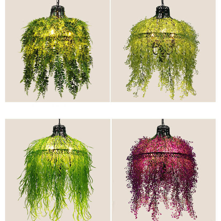 Creative Plant Vine Decorative 3-Lamp Chandelier-Orizon Depot