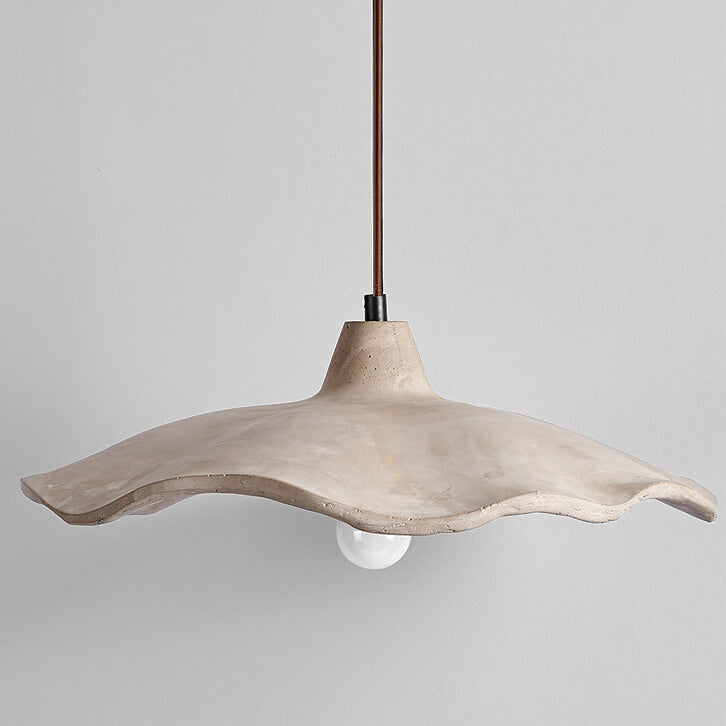 Minimalist Japanese Flower Shape Cement 1/2/3-Light Chandelier-Orizon Depot