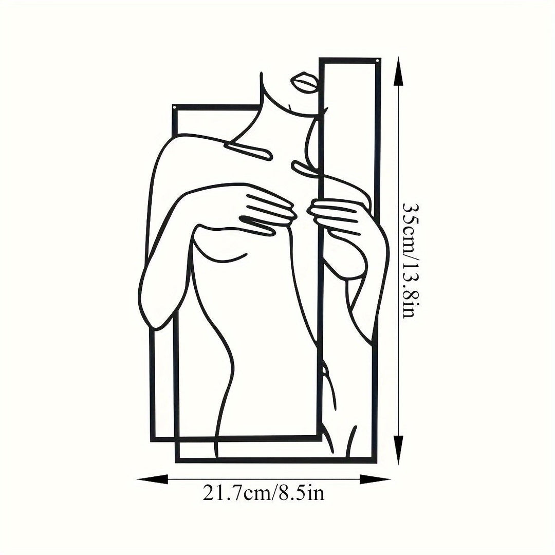 Modern Minimalist Metal Wall Decoration - Stylish Bedroom Art-Orizon Depot