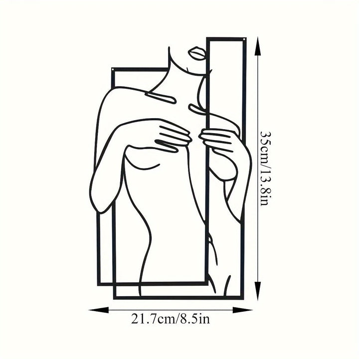 Modern Minimalist Metal Wall Decoration - Stylish Bedroom Art-Orizon Depot