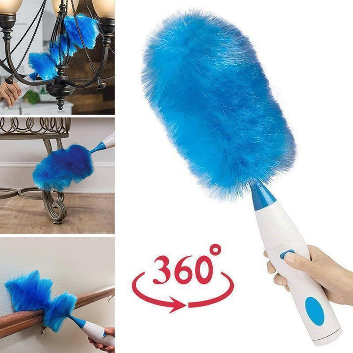 360° Rotating Electric Spin Duster with 2 Brushes for Easy Cleaning-Orizon Depot