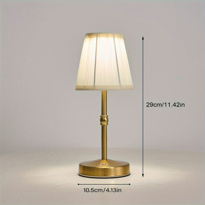 Cordless Antique Brass Table Lamp | Rechargeable Touch LED Lighting