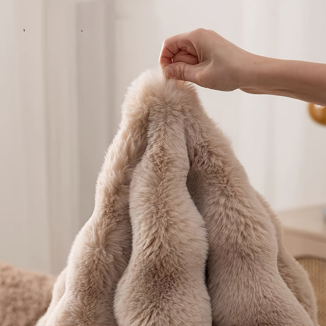 Soft Fluffy Round Bubble Rug | Cozy Circle Carpet for Home Decor