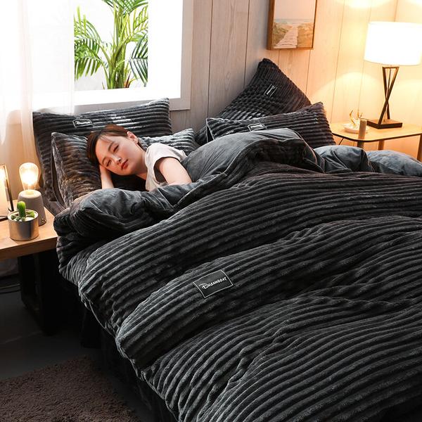 Thickened Corduroy Velvet Bedding Set for Cozy Comfort-Orizon Depot