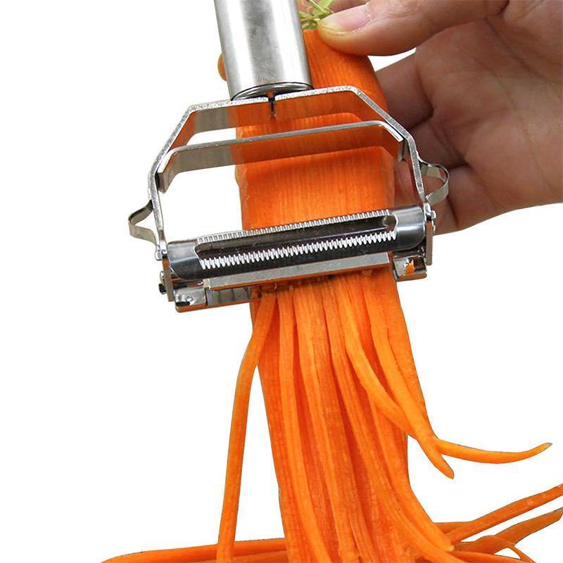 Stainless Steel Vegetable Peeler with Dual Blades for Easy Cutting