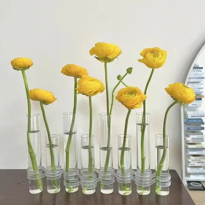 Flexible Flower Vases with Hinges | Modern Glass Tube Design-Orizon Depot