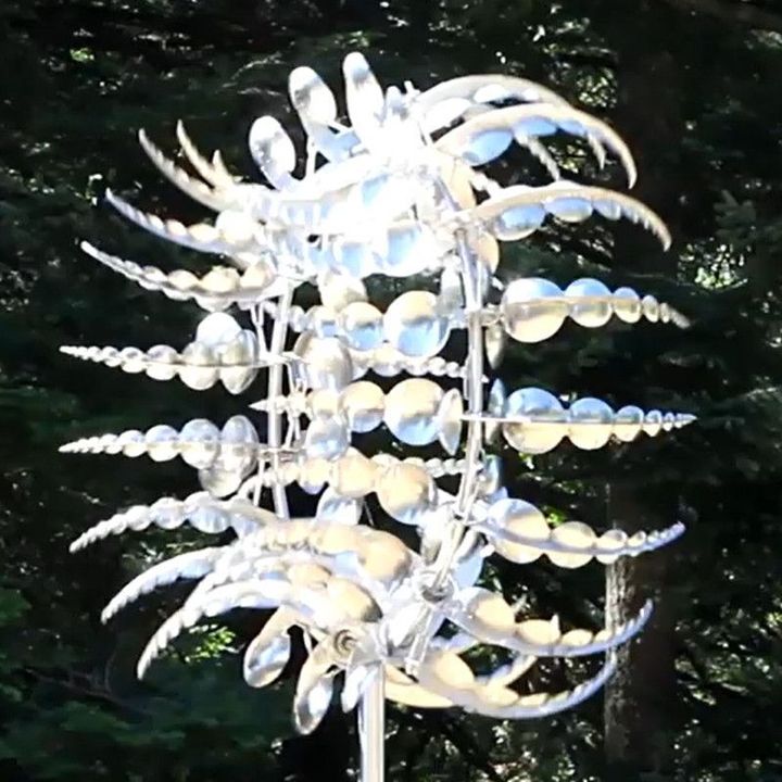 Unique and Enchanting Metal Windmill for Garden Decor-Orizon Depot