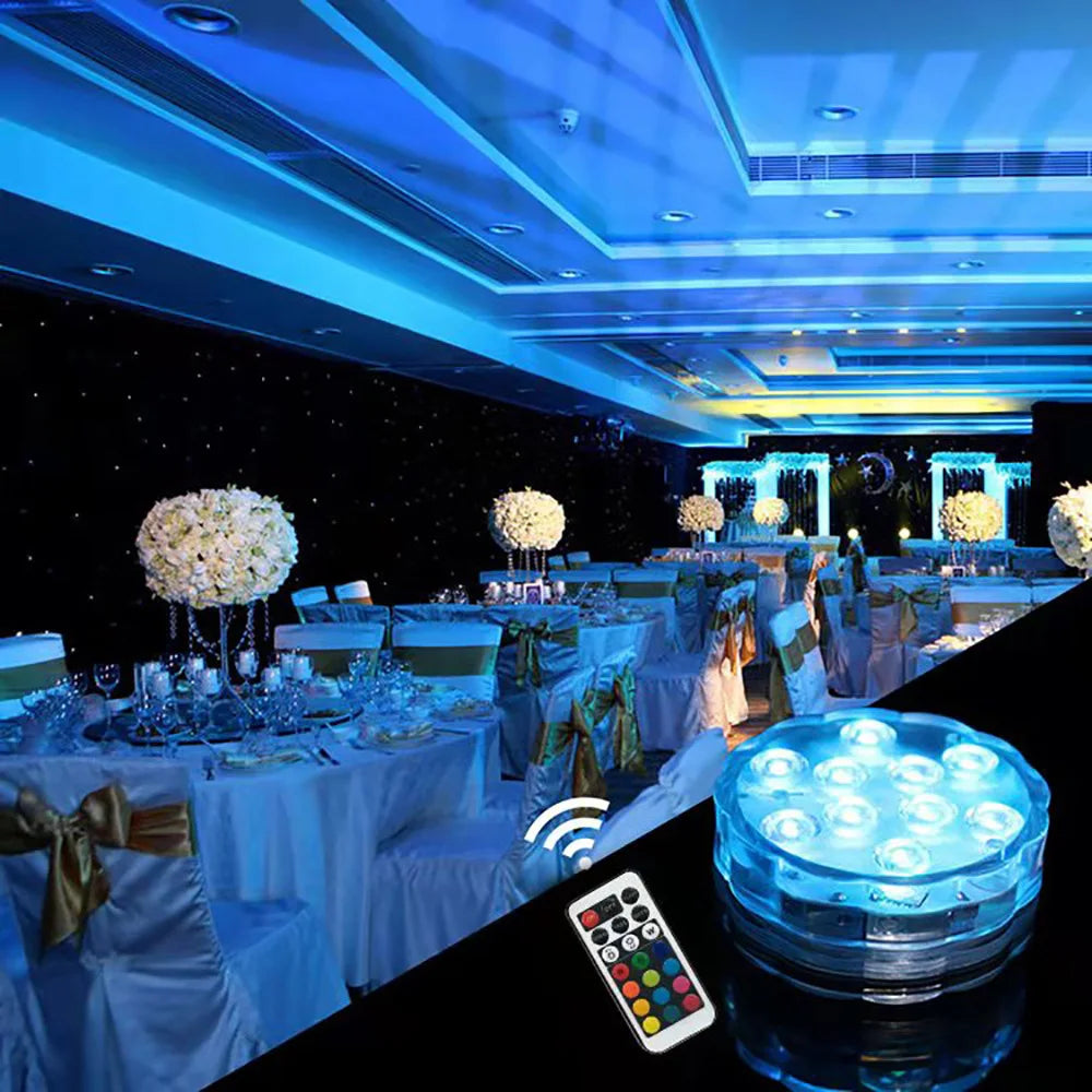 Underwater Pool Lighting with 10 LED Lights for Enhanced Ambiance-Orizon Depot