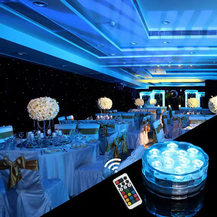 Underwater Pool Lighting with 10 LED Lights for Enhanced Ambiance-Orizon Depot