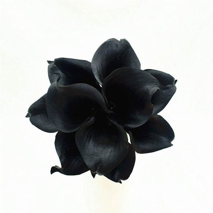 10 Marine Blue Calla Lily Real Touch Flowers for Wedding Decor-Orizon Depot