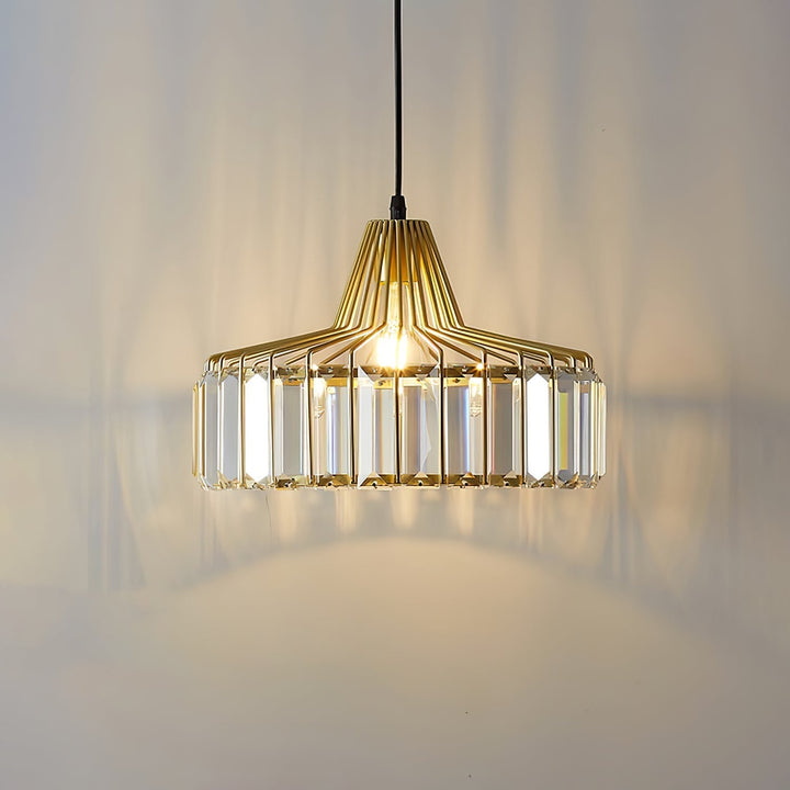 Sleek Black Crystal Pendant Light | Stylish Hanging Fixture