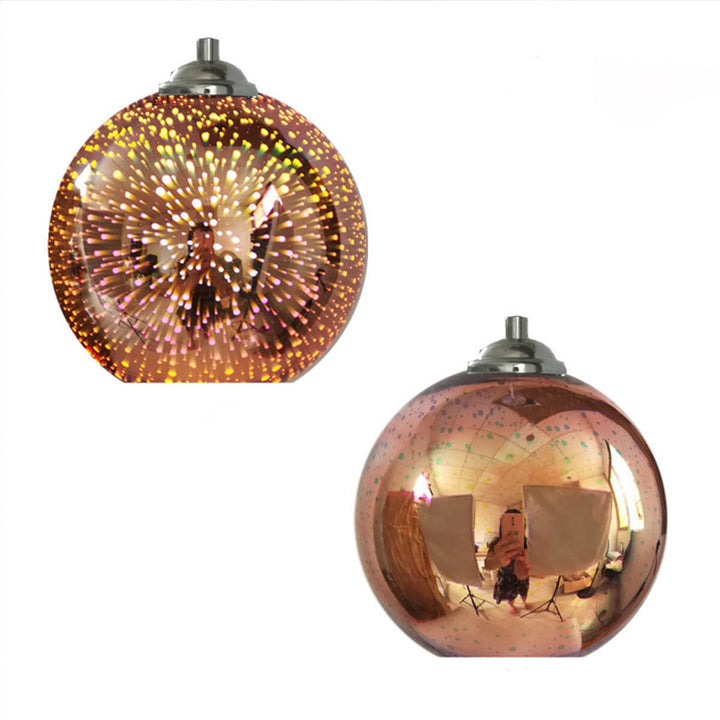 Modern Colorful Fireworks Glass Dome 1-Light Hanging Pendant Lamp-Orizon Depot