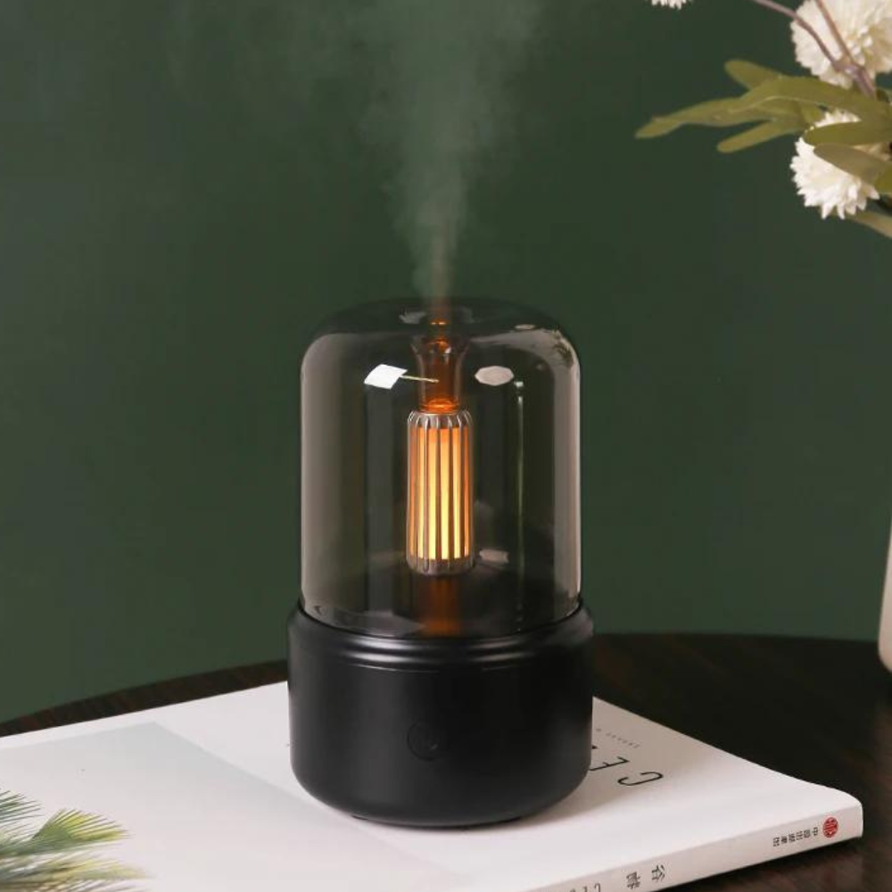 Retro Aroma Diffuser with Night Light - USB Essential Oil Humidifier-Orizon Depot