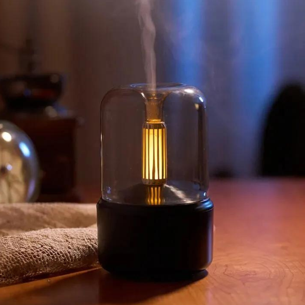 Retro Aroma Diffuser with Night Light - USB Essential Oil Humidifier-Orizon Depot