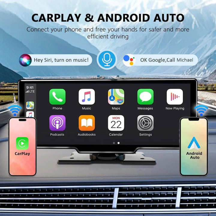 10.26 Inch Wireless CarPlay Android Auto Dash Display Radio-Orizon Depot