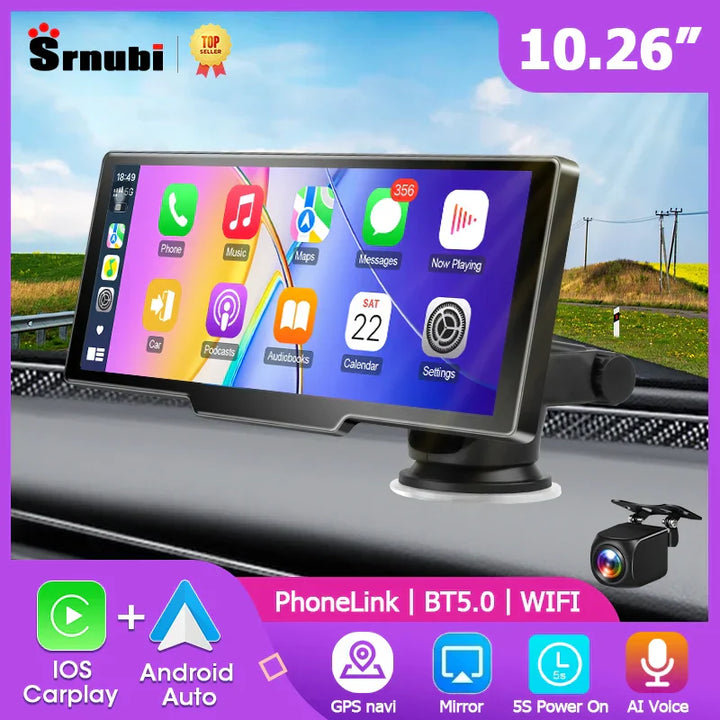 10.26 Inch Wireless CarPlay Android Auto Dash Display Radio-Orizon Depot