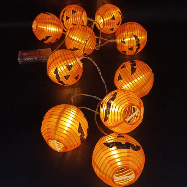 Halloween Pumpkin Lantern Outdoor Waterproof LED Decorative String Lamp-Orizon Depot