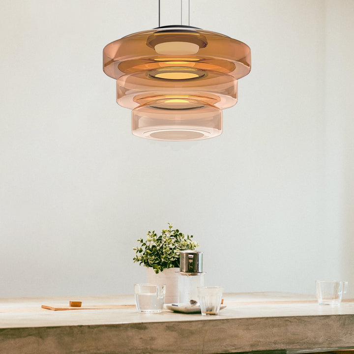 Bauhaus Style Glass Pendant Light | Modern Hanging Fixture