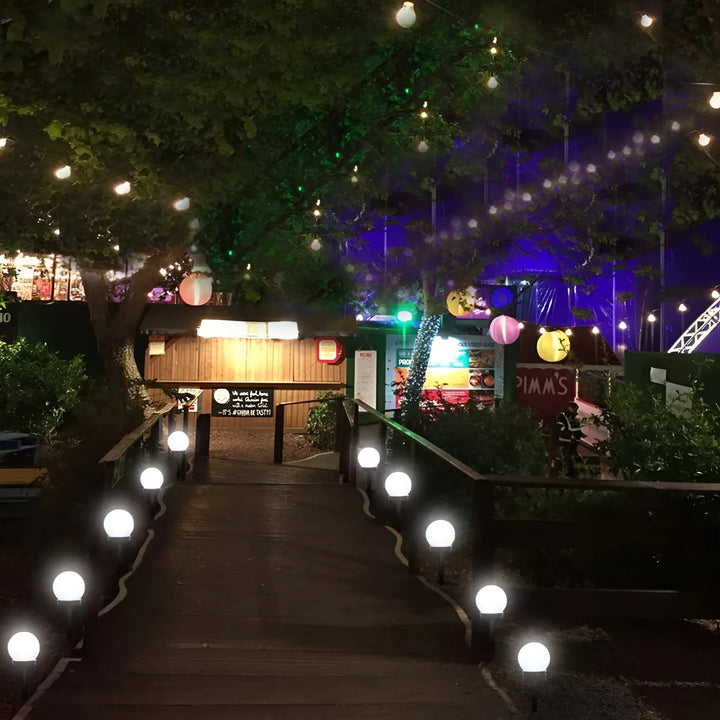 Set of 3 Waterproof Solar Pathway Lights for Outdoor Illumination-Orizon Depot