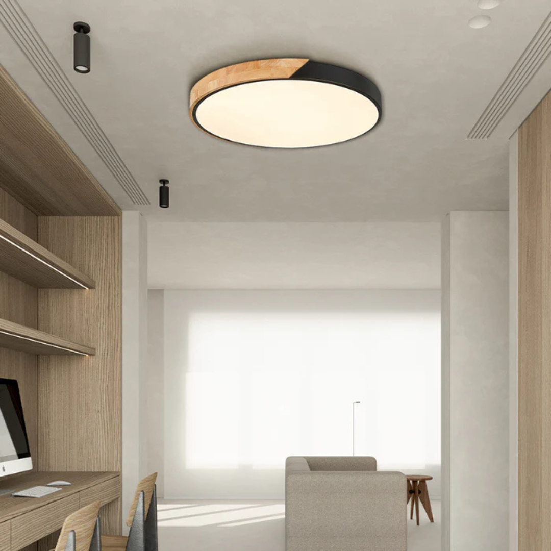 Modern Nordic Wooden Design LED Ceiling Light Fixture