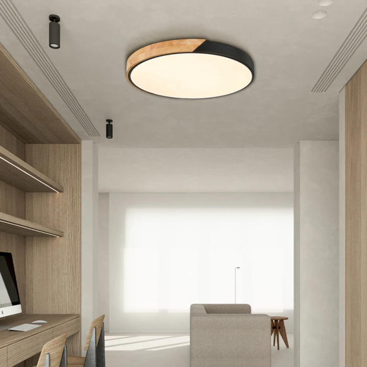 Modern Nordic Wooden Design LED Ceiling Light Fixture