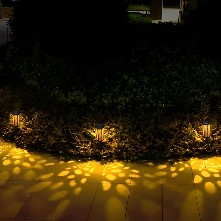 Hexagon Hollow Outdoor Solar Pathway Light - Waterproof Landscape Lighting