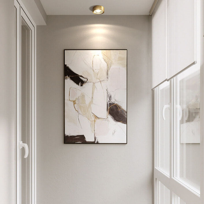 Nordic Light Luxury All Copper Ultra-thin LED Flush Mount Lamp-Orizon Depot