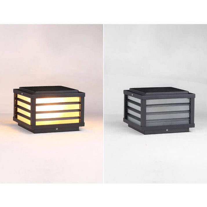 Modern Minimalist Solar LED Post Light Waterproof Aluminum Garden Landscape Lamp-Orizon Depot