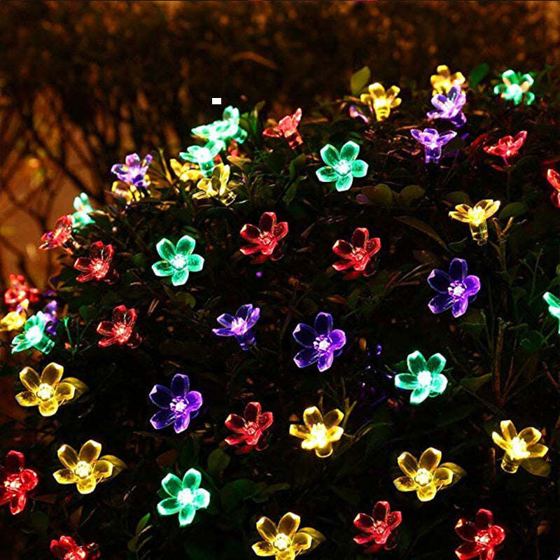 LED Solar Sakura String Lights Waterproof Outdoor Fairy Flower Lamp-Orizon Depot