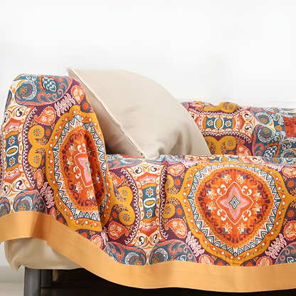 Reversible Cooling Boho Blanket for Comfortable Sleep Experience