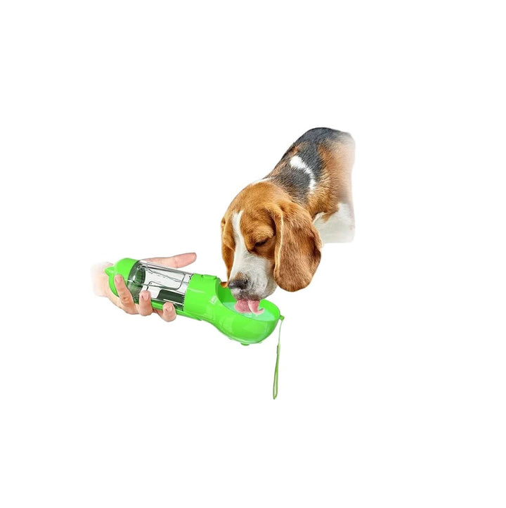 2-in-1 Water & Food Bottle with Poop Bag Holder for Pets-Orizon Depot