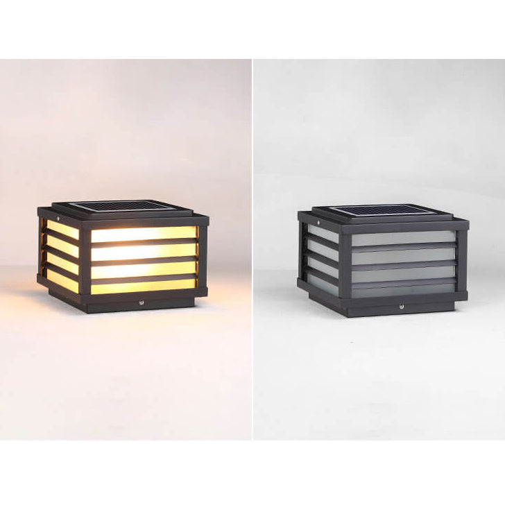Modern Minimalist Solar LED Post Light Waterproof Aluminum Garden Landscape Lamp-Orizon Depot