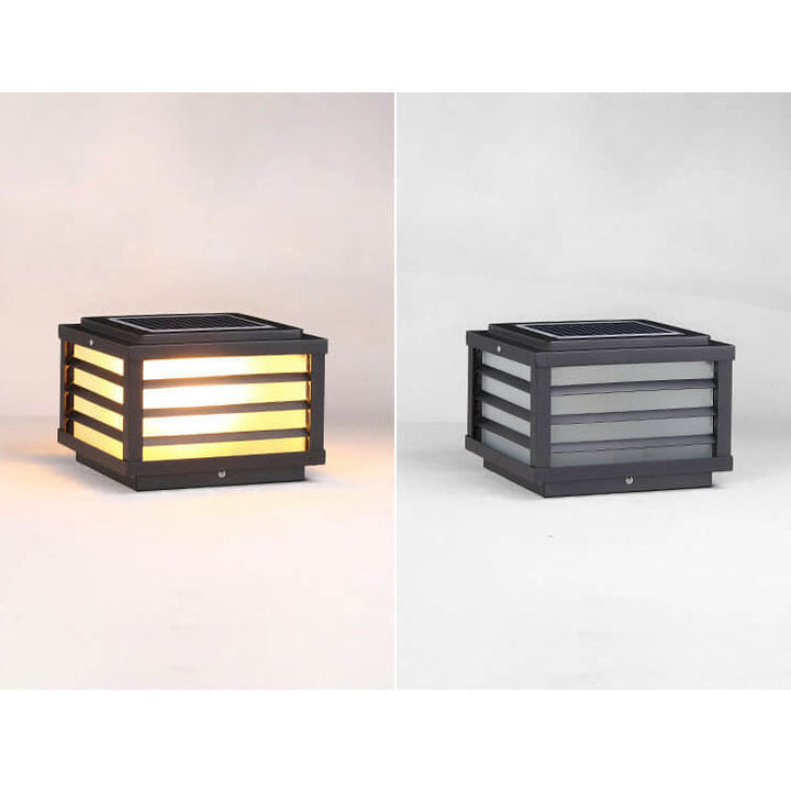 Modern Minimalist Solar LED Post Light Waterproof Aluminum Garden Landscape Lamp-Orizon Depot