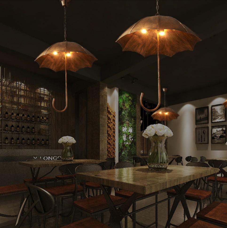 Retro Industrial 5-Light Umbrella Chandelier for Bold Interiors-Orizon Depot