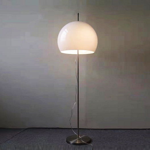 Contemporary Retro Mushroom Standing Floor Lamp with 2-Light Retro Glass Shades for Living Room