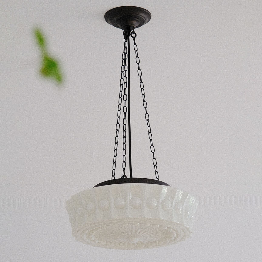 French Vintage White Jade Ceiling Light for Elegant Interiors-Orizon Depot