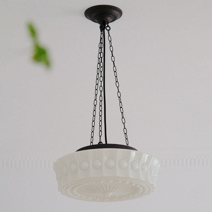 French Vintage White Jade Ceiling Light for Elegant Interiors-Orizon Depot
