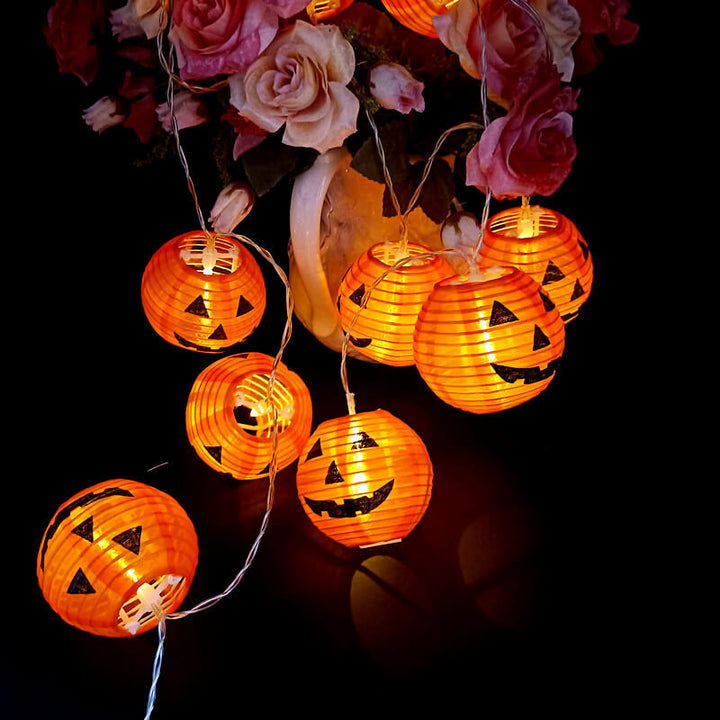 Halloween Pumpkin Lantern Outdoor Waterproof LED Decorative String Lamp-Orizon Depot