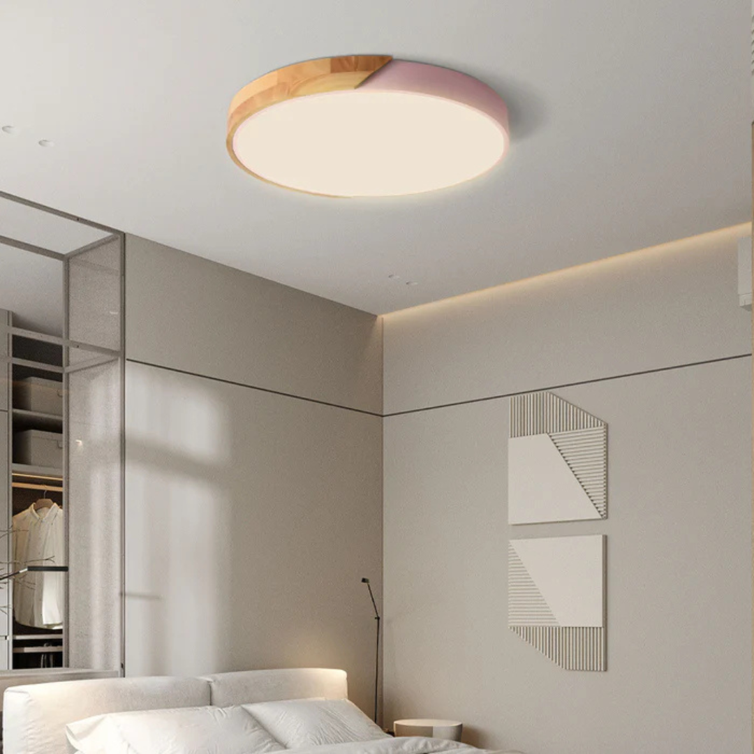 Modern Nordic Wooden Design LED Ceiling Light Fixture