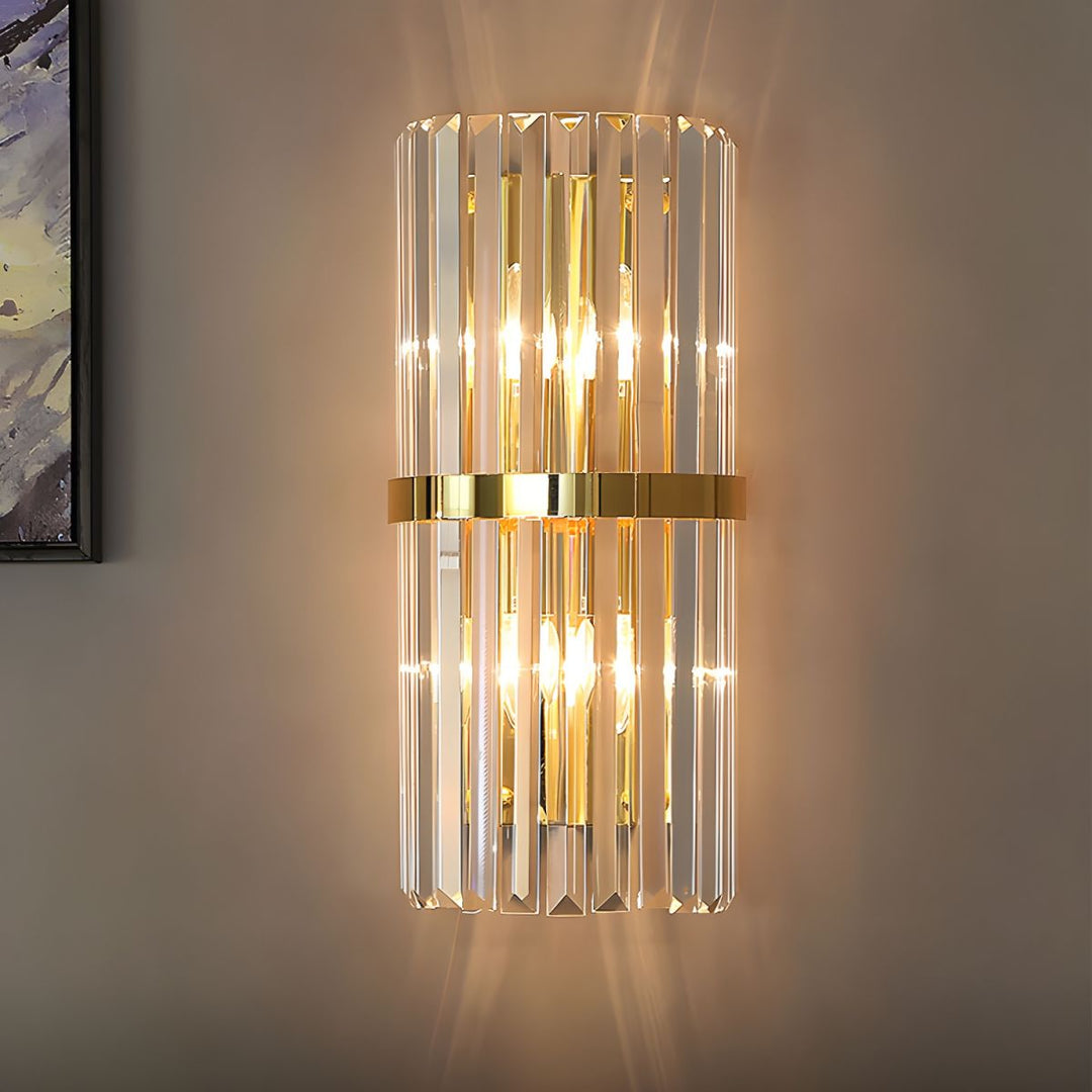 Modern Luxury Stainless Steel Crystal Wall Sconce Light