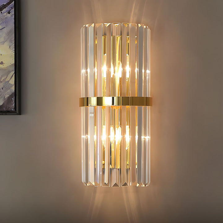 Modern Luxury Stainless Steel Crystal Wall Sconce Light