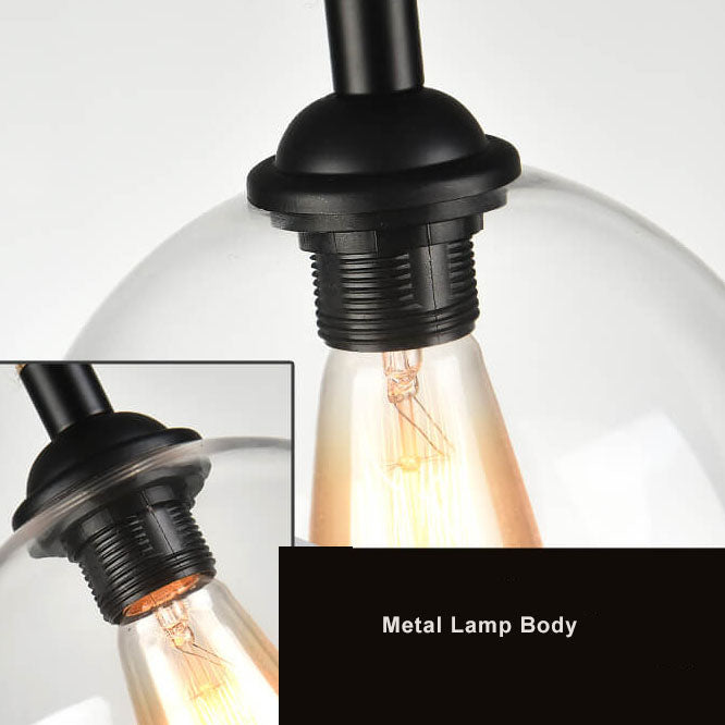 Retro Rope Hanging 1-Light Glass Globe Pendant Lamp-Orizon Depot