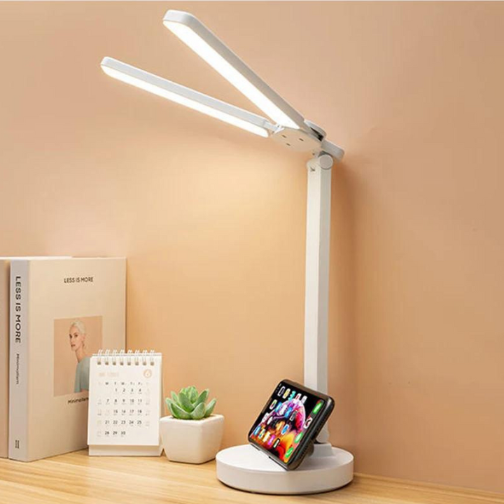 Adjustable Rechargeable Reading Lamp - Dimmable with Phone Table-Orizon Depot