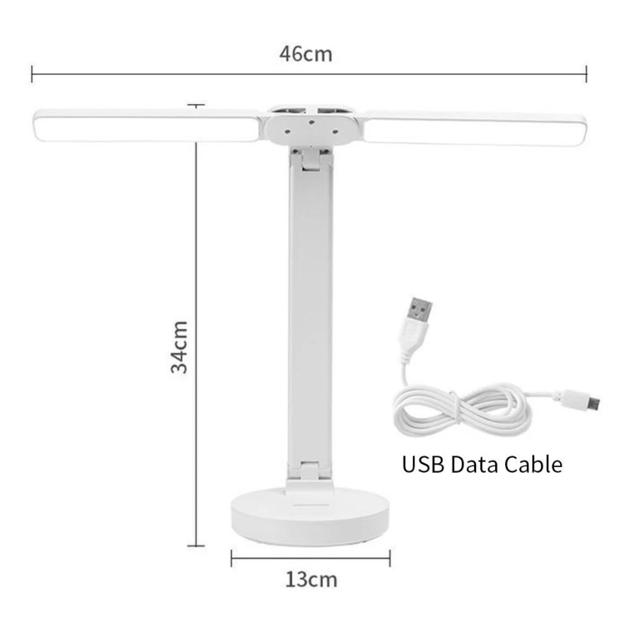 Adjustable Rechargeable Reading Lamp - Dimmable with Phone Table-Orizon Depot